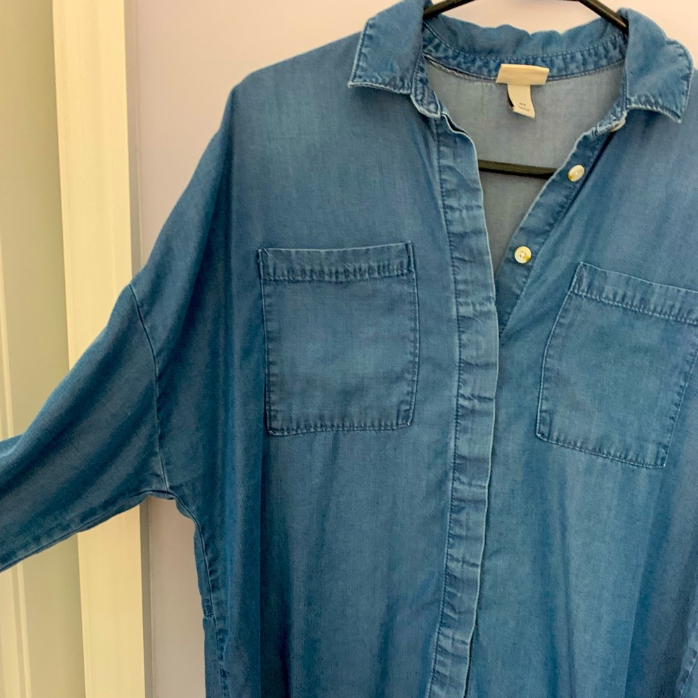 Blue Jean Tunic top, lightweight and flattering